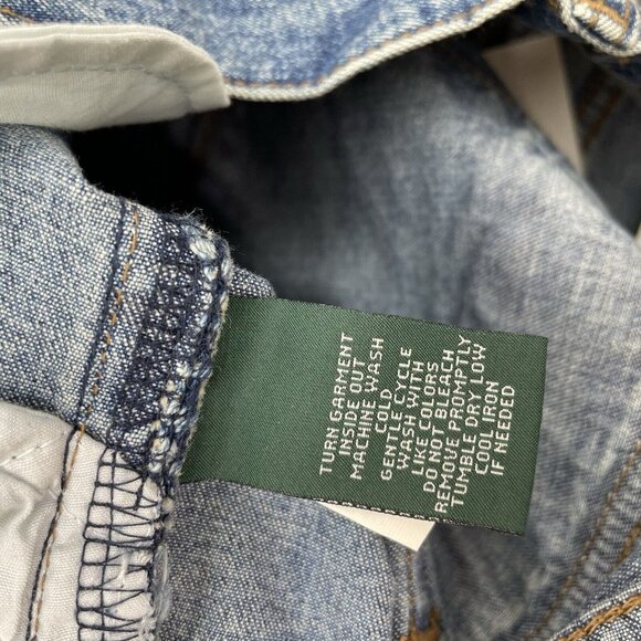 Lauren Ralph Lauren Jeans Co Classic Bootcut Pocket Flap Western Blue Womens 10 - Picture 7 of 14